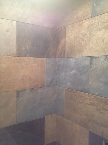 The tile for the master bathroom shower. 